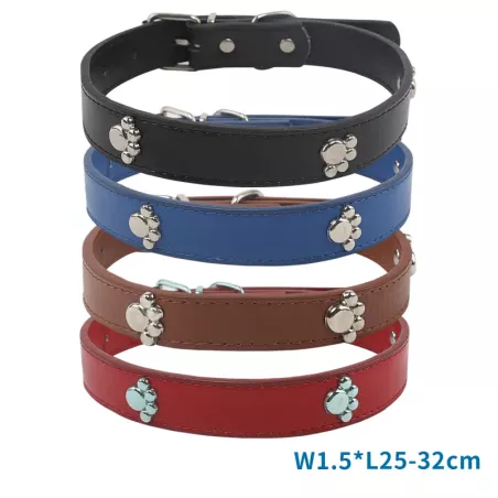 Obroża dla psa z imitacji skóry PU z ozdobnymi pazurami - 8719138036035