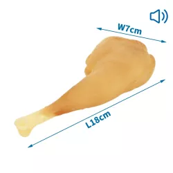Piszcząca winylowa zabawka w kształcie kurzego udka dla psa - 8719138011421