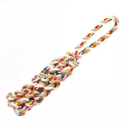 Zabawka z bawełnianego sznura z uchwytem dla psa - 8719138042470