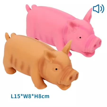 Piszcząca lateksowa zabawka w kształcie świni dla psa - 8719138026586