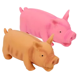 Piszcząca lateksowa zabawka w kształcie świni dla psa - 8719138026586
