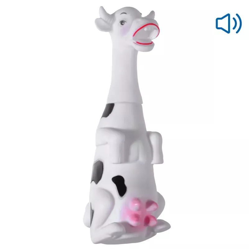 Piszcząca winylowa zabawka w kształcie krowy dla psa - 8719138032310