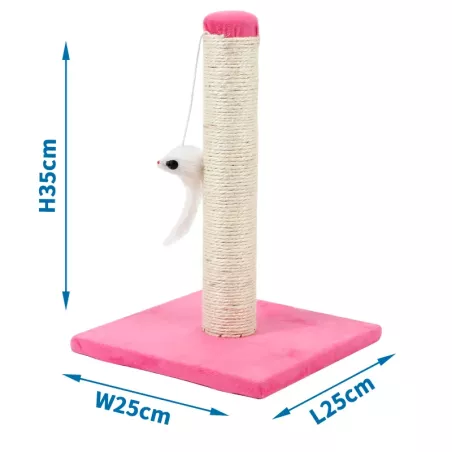 Drapak dla kota drzewko do ostrzenia pazurków z zabawką 25x25x35cm - 8719138027996