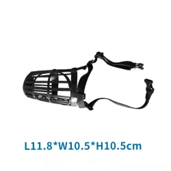 Kaganiec L 11.8x10.5x10.5cm lekki czarny plastikowy koszyk z paskiem - 8719138194988