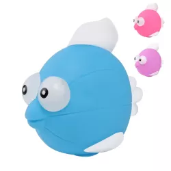 Piszcząca winylowa zabawka w kształcie złotej rybki dla psa - 8719138032433