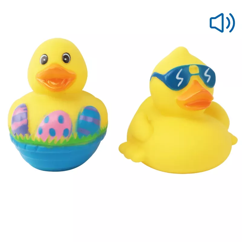 Piszcząca winylowa zabawka w kształcie kaczki dla psa - 8719138032327