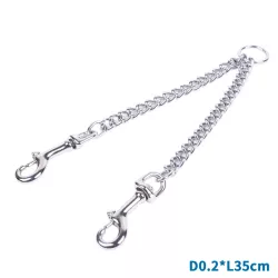 Rozdzielacz smyczy łańcuch dla dwóch psów rozmiar S 2.0mm*2x35cm - 8719138027156