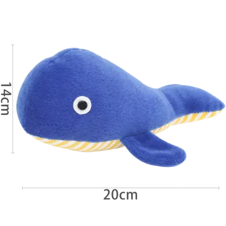 Pluszowa zabawka dla psa w kształcie wieloryba, 20cm - 8719138019427