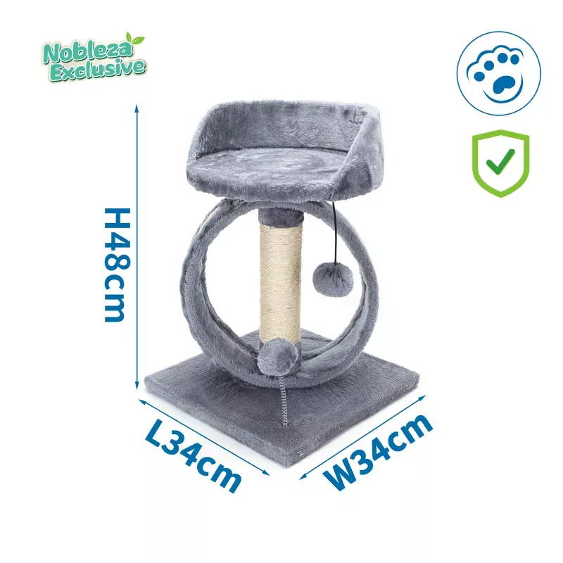 Drapak z kulkami drzewko z legowiskiem dla kota - 8719138185641