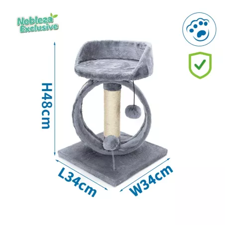 Drapak z kulkami drzewko z legowiskiem dla kota - 8719138185641