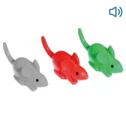 Piszcząca winylowa zabawka w kształcie myszy dla psa - 8719138032389