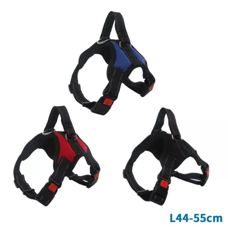 Wygodne odblaskowe szelki dla psa rozmiar S 44-55 cm z klamrą - 8719138035694