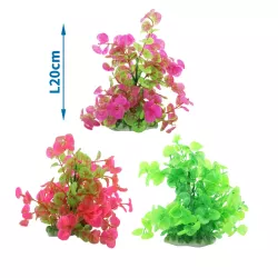 Sztuczna roślina do akwarium 20cm ozdobny miękki krzaczek do dekoracji - 8719138033218