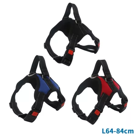 Wygodne odblaskowe szelki dla psa rozmiar L 64-84cm z klamrą - 8719138035717
