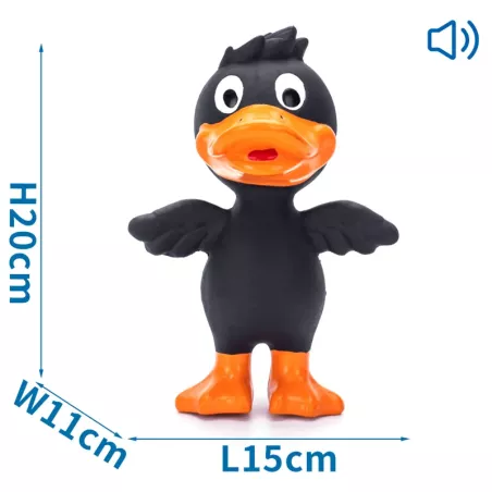 Lateksowa piszcząca zabawka w kształcie kaczki dla psa - 8719138044139