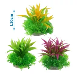 Sztuczna roślina do akwarium 10cm ozdobny miękki krzaczek do dekoracji - 8719138033171