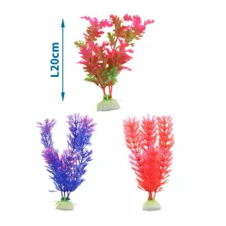 Sztuczna roślina do akwarium 20cm ozdobna miękka gałązka dekoracja - 8719138033058