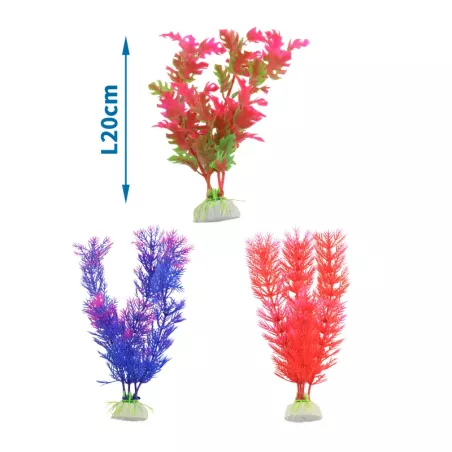 Sztuczna roślina do akwarium 20cm ozdobna miękka gałązka dekoracja - 8719138033058