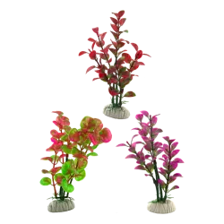 Sztuczna roślina do akwarium 20cm ozdobny miękki krzaczek do dekoracji - 8719138033065