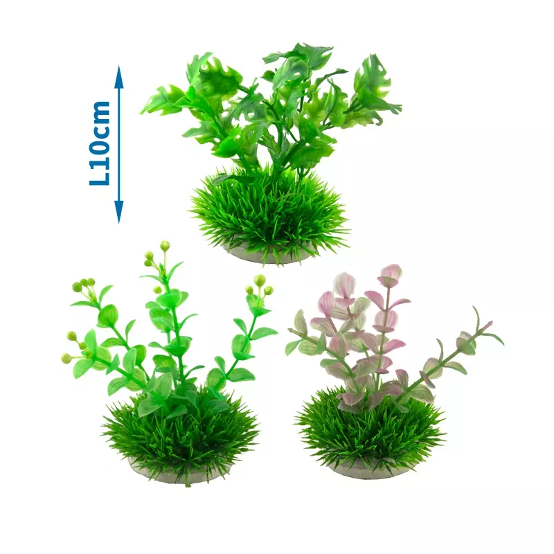 Sztuczna roślina do akwarium 10cm ozdobny miękki krzaczek do dekoracji - 8719138033188