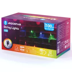 Siatka 100 led 1.5x1.5m kolorowa kurtyna zewnętrzna niskonapięciowa - 8433325300456