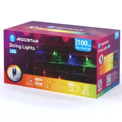 Siatka 100 led 1.5x1.5m kolorowa kurtyna zewnętrzna niskonapięciowa - 8433325300456