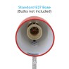 Lampa biurkowa bez źródła światła Czerwona E27 - 8433325182250