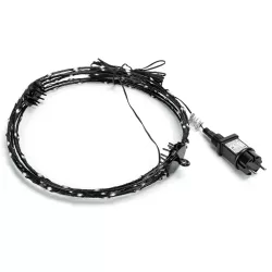 Świecąca kula 30 cm ażurowa druciana dekoracja świąteczna biała ciepła - 8433325341152