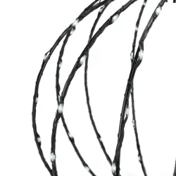 Świecąca kula 30 cm ażurowa druciana dekoracja świąteczna biała ciepła - 8433325341152