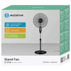 10-łopatkowy mechaniczny wentylator stojący - 8433325217433