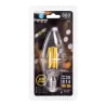 Żarówka świecowa LED filament przezroczysta C35 E14 8W biała ciepła - 8433325358785