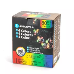 Solarna taśma świetlna G50 z drutu miedzianego, RGBY, 5m - 8433325329129