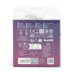 Niskonapięciowa płaska taśma świetlna sople fala, Zimna biel, 5m - 8433325380809