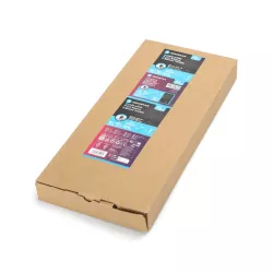 Choinka 40cm stożkowa z gwiazdą 3d biała zimna niskonapięciowa - 8433325341084