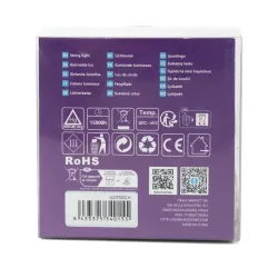 Sznurek świetlny 10m multikolor 100led RGB na baterie z pilotem 32 key - 8433325340155