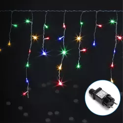 Sople led 200 led kolorowa fala 50 zwisów do 0.6m na 10m z zasilaczem - 8433325380854