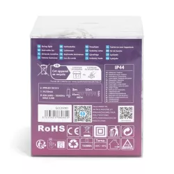 Sople led 200 led kolorowa fala 50 zwisów do 0.6m na 10m z zasilaczem - 8433325380854