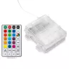 Wężyk świetlny 10m multikolor 100led Φ5 RGB na baterie z pilotem 32key - 8433325340179