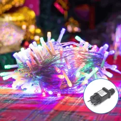Lampki choinkowe 15m 150 LED kolorowe RGBY zewnętrzne 31V - 8433325380663