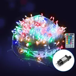 Niskonapięciowe płaskie lampki sznurkowe, RGB, 3 m + 5 m - 8433325381202