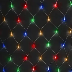 Siatka 100 led 1.5x1.5m kolorowa kurtyna zewnętrzna niskonapięciowa - 8433325381400