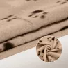 Kocyk ciepły pled dla zwierząt wzór w łapy rozmiar S 75x75cm kwadrat - 8719138019472