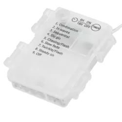 Taśma świetlna krople deszczu na 3 baterie AA, Ciepła biel, 2,5m - 8433325298593