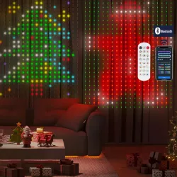 Inteligentne kurtyny świetlne, 5+1x1 m, RGBIC - 8433325365837