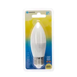 Żarówka LED 12W/230V 4000K 1170lm biała neutralna świecowa C37 E27 - 8433325387518