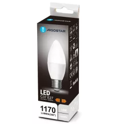 Żarówka LED 12W/230V 6500K 1170lm biała zimna świecowa C37 E27 - 8433325387549