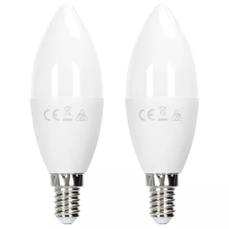 Żarówka LED 12W 4000K 1170lm świecowa C37 E14 2szt białe neutralne - 8433325387587