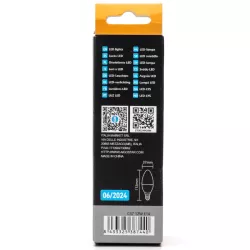 Żarówka LED 12W/230V 3000K 1170lm świecowa C37 E14 barwa biała ciepła - 8433325387440
