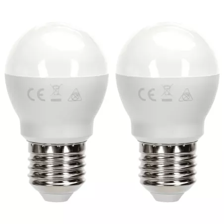 Żarówka LED 12W 3000K 1170lm biała ciepła kulka G45 E14 opak. 2szt - 8433325388102