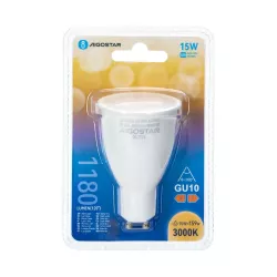 Żarówka 15W GU-10 1180lm biała ciepła fi50x80mm kąt rozproszenia 100° - 8433325388157